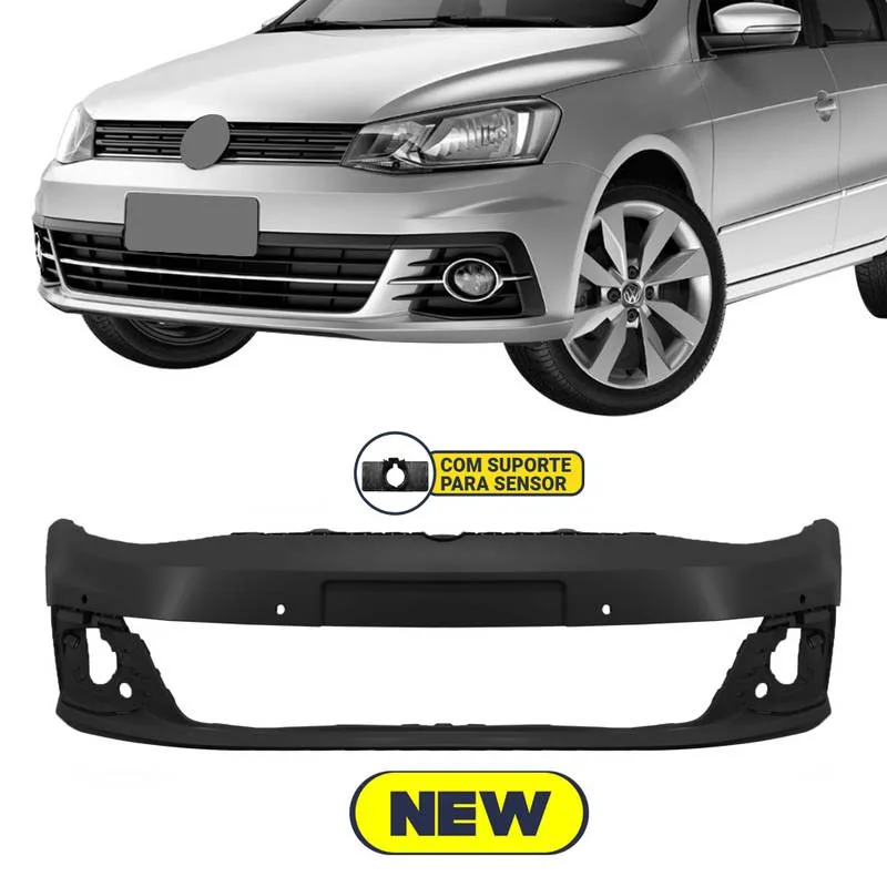 PARACHOQUE DIANTEIRO GOL G7 VOYAGE 16/18 PRETO LISO C/FUR E SUP P/SENS