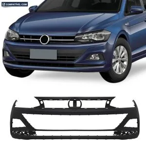 PARACHOQUE DIANTEIRO POLO/ VIRTUS 18/22 SEM FURO SENSOR PRETO LISO