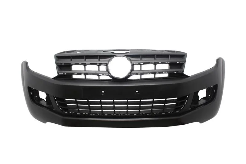 PARACHOQUE DIANTEIRO AMAROK 10/16 COM GRADE COM FURO FRISO PRETO LISO - Imagem 2