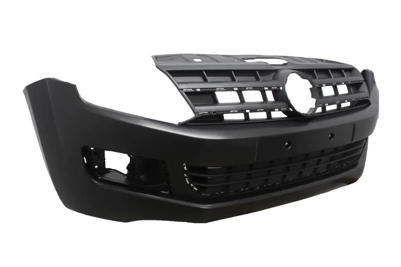 PARACHOQUE DIANTEIRO AMAROK 10/16 COM GRADE COM FURO FRISO PRETO LISO - Imagem 3