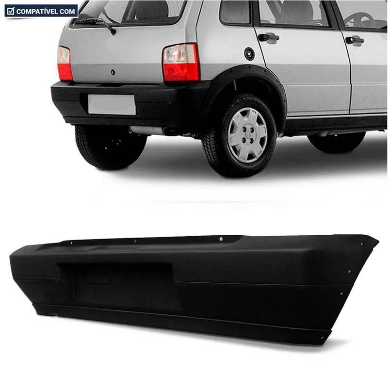 PARACHOQUE TRASEIRO UNO WAY 06/08 COM FURO MOLDURA PRETO TEXTURIZADO