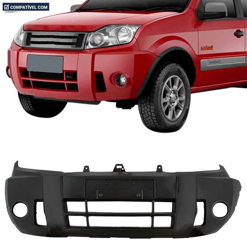 PARACHOQUE DIANTEIRO ECOSPORT 08/12 COM FURO MILHA PRETO LISO