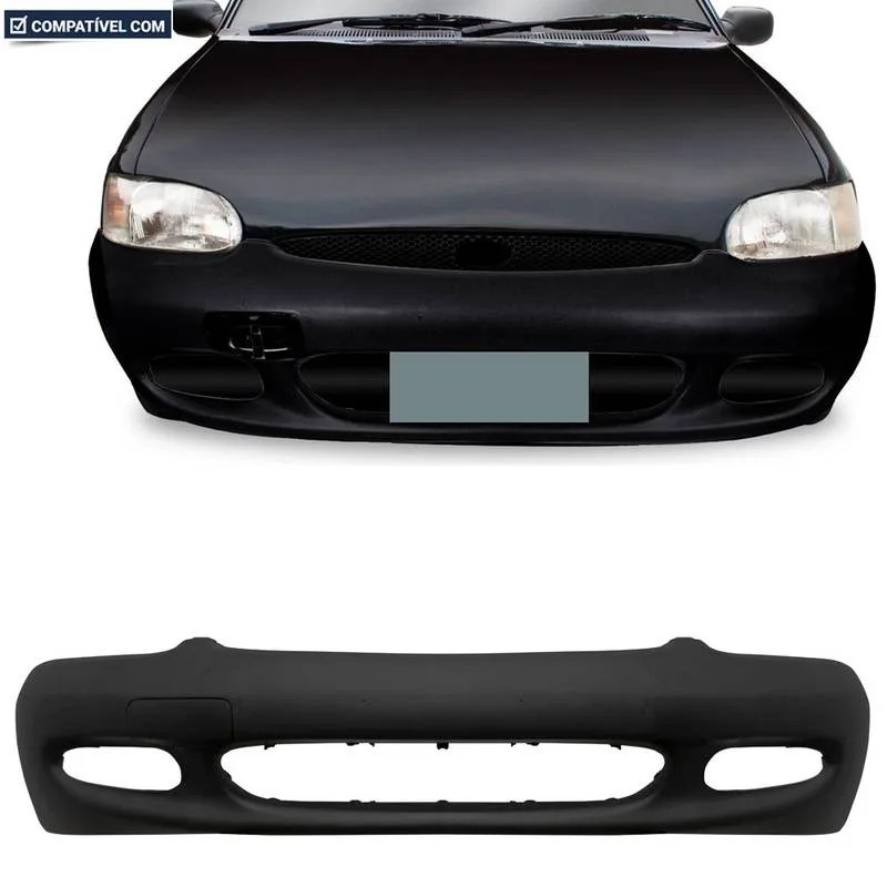 PARACHOQUE DIANTEIRO ESCORT ZETEC 97/03 COM FURO MILHA COM ALMA PLASTICA PRETO TEXTURIZADO