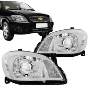 FAROL CELTA G2 07/15 PRISMA 07/12 MASCARA CROMADA IMPORTADO