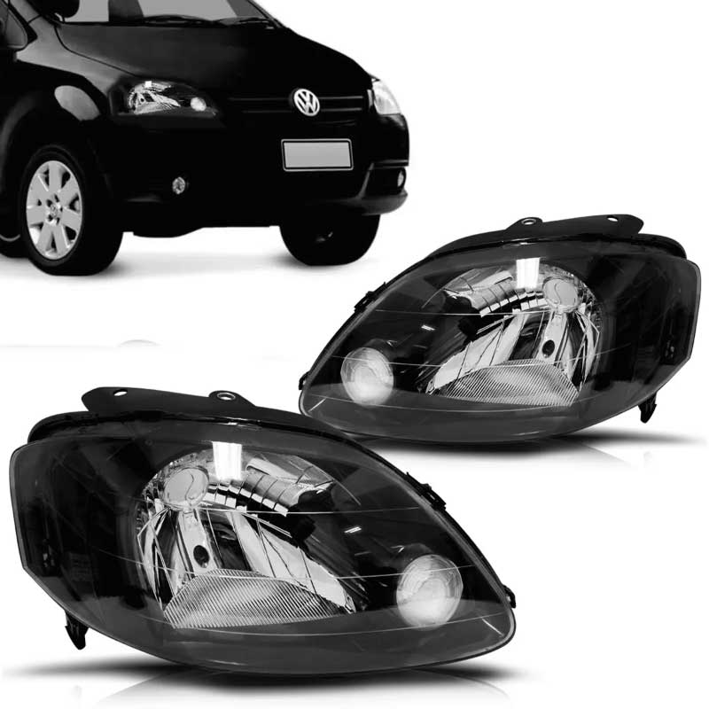 FAROL FOX/ SPACEFOX/ CROSSFOX 04/07 FOCO SIMPLES MASCARA NEGRA