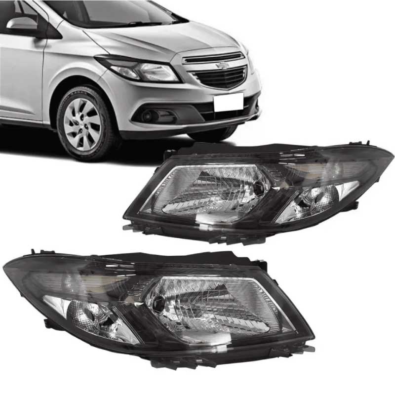 FAROL ONIX/ PRISMA 17/20 SEM LED MASCARA NEGRA