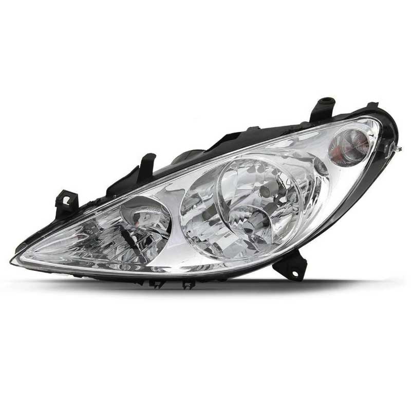 FAROL PEUGEOT 307 2002/2006 MASCARA CROMADA - Imagem 3