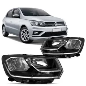 FAROL GOL/ VOYAGE/ SAVEIRO G8 18/23 FOCO DUPLO FRISO CROMADO