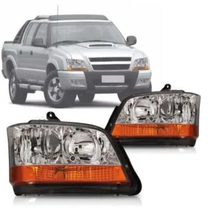 FAROL S10/ BLAZER 01/07 CROMADO PISCA AMBAR