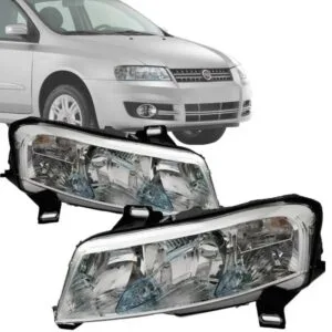 FAROL STILO 03/11 COM AUXILIAR MASCARA CROMADA PLUG QUADRADO