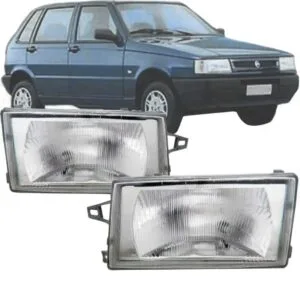FAROL UNO/ PREMIO/ ELBA/ FIORINO 91/04 LENTE DE VIDRO