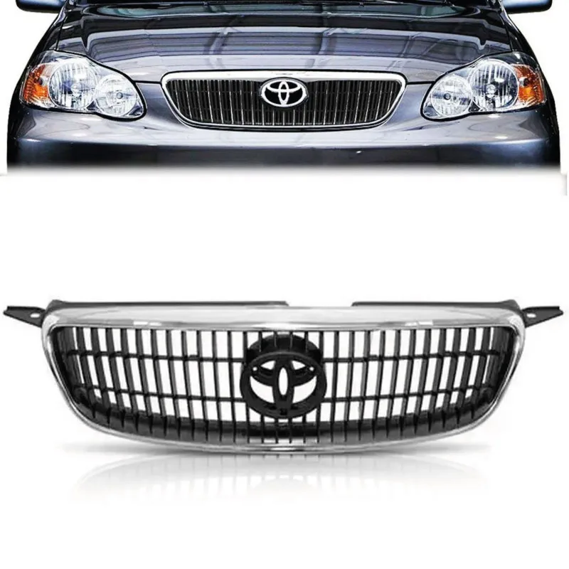 GRADE RADIADOR COROLLA SEG 03/08 COM MOLDURA CROMADA