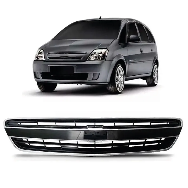 GRADE RADIADOR MERIVA 09/12 PRETA COM MOLDURA CROMADA