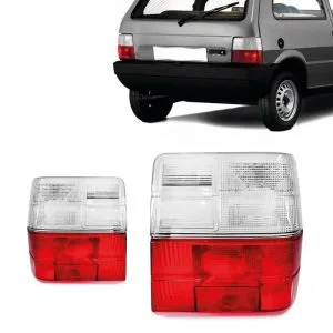 LENTE LANTERNA TRASEIRA UNO G1 85/04 BICOLOR SEM RE LADO ESQUERDO (MOTORISTA)