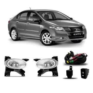 KIT FAROL MILHA CITY 09/11 COM ARO CROMADO