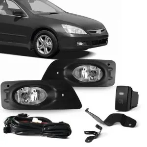 KIT FAROL MILHA ACCORD 06/07 COM GRADE PRETA