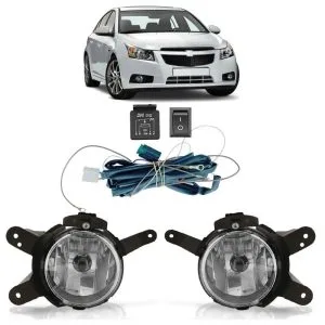 KIT FAROL MILHA CRUZE 11/14 SEM GRADE COM BOTÃO UNIVERSAL