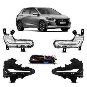 KIT FAROL MILHA ONIX 20/25 COM LED (DRL)