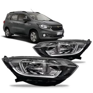 FAROL SPIN 19/24 MASCARA CROMADA COM LED IMPORTADO