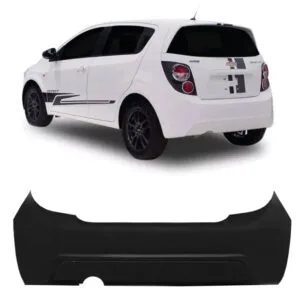 PARACHOQUE TRASEIRO SONIC HATCH 12/14 PRETO LISO IMPORTADO