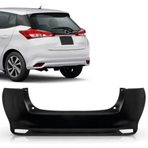 PARACHOQUE TRASEIRO YARIS HATCH 18/22 SEM FURO SENSOR PRETO LISO IMPORTADO