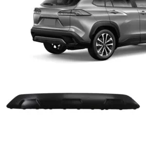 SPOILER PARACHOQUE TRASEIRO INFERIOR COROLLA CROSS 21/24 SEM FURO SENSOR PRETO LISO