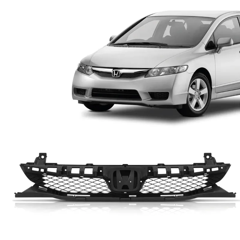 GRADE RADIADOR CIVIC 09/11 PRETA SEM FRISO IMPORTADA
