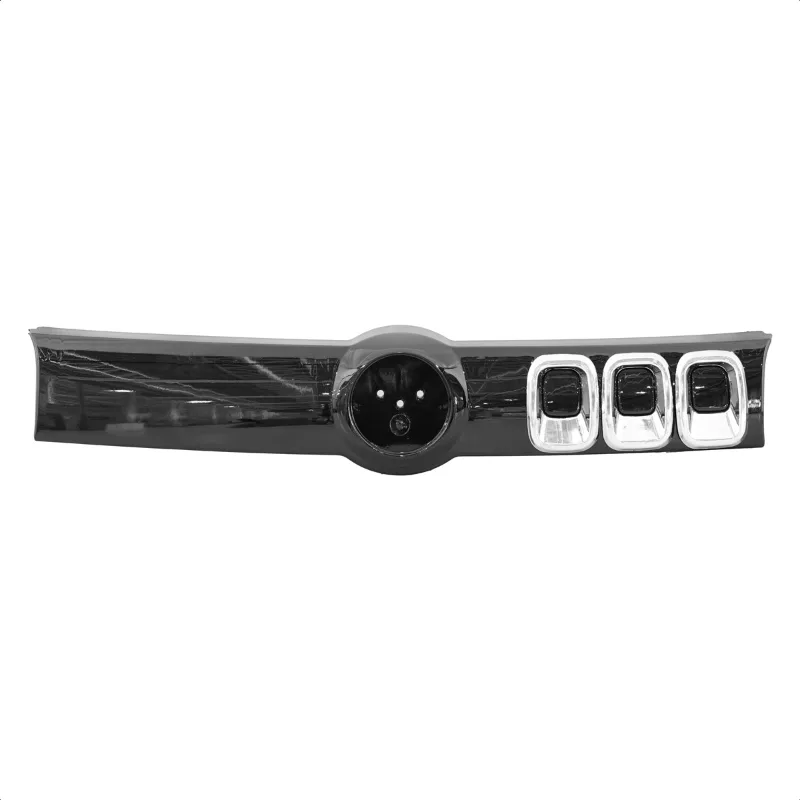 GRADE RADIADOR UNO SPORT 15/21 PRETA BRILHANTE MOLDURA CROMADA IMPORTADA - Imagem 2