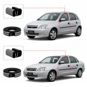 BORRACHA PORTA CORSA HATCH 02/12 CORSA SEDAN 03/10 ABA CINZA