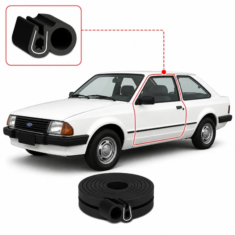 BORRACHA PORTA ESCORT 83/86 SEM ABA