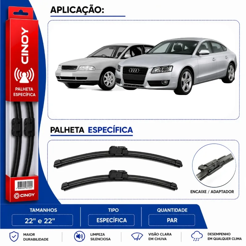 PAR PALHETA DIANTEIRA AUDI A4 03/07 A6 01/05 IMPORTADO - Imagem 2