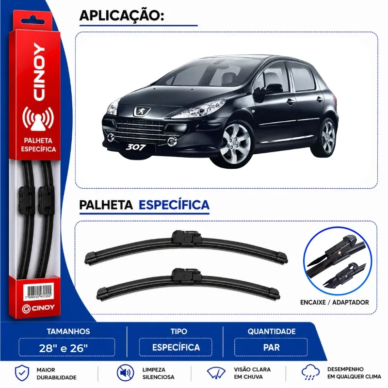 PAR PALHETA DIANTEIRA 307/ 307 SW/ 307 SEDAN 06/11 IMPORTADA - Imagem 2